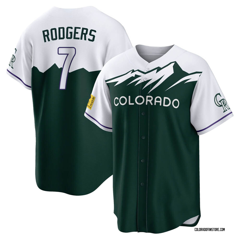 Brendan Rodgers Youth Colorado Rockies 2022 City Connect Jersey - Green Replica