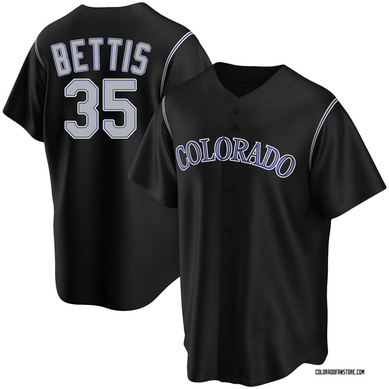Chad Bettis Men's Colorado Rockies Alternate Jersey - Black Replica