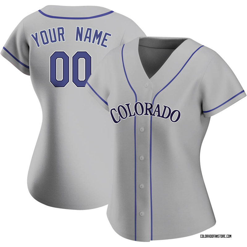 Colorado Rockies Road Custom Name Number Baseball Jersey Gray