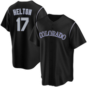 Todd Helton Men's Colorado Rockies Alternate Jersey - Black Replica